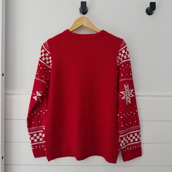 Kid’s Holiday Time Red Santa Claus Holiday Christmas Sweater XL 14-16 - Picture 3 of 3